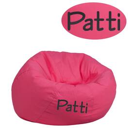 Flash Furniture - Dillon Personalized Small Solid Hot Bean Bag Chair for Kids and Teens - Pink