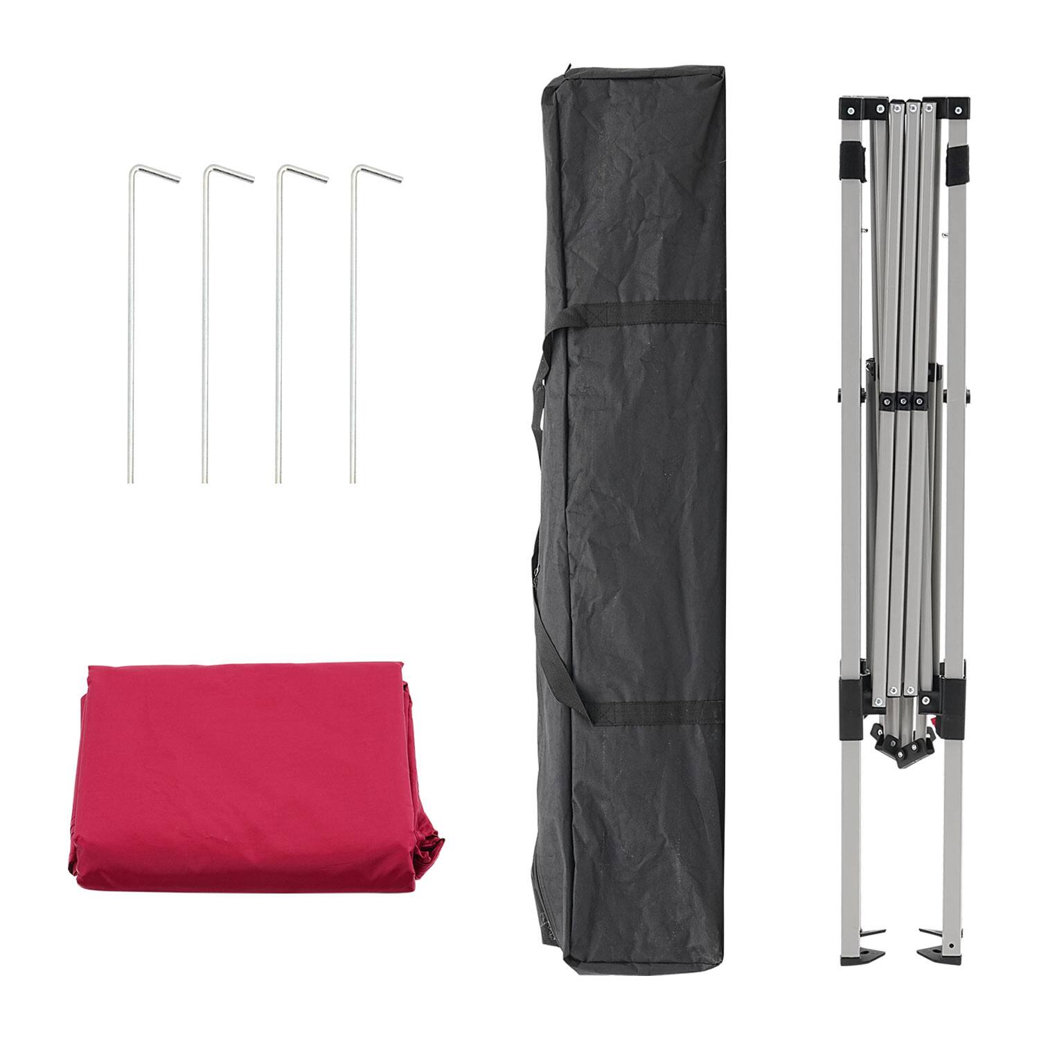 Alt View 2. Ainfox - Ainfox 10x10Ft Slant leg Pop Up Canopy Tent,Portable Instant Folding Shelter Gazebos - Red.