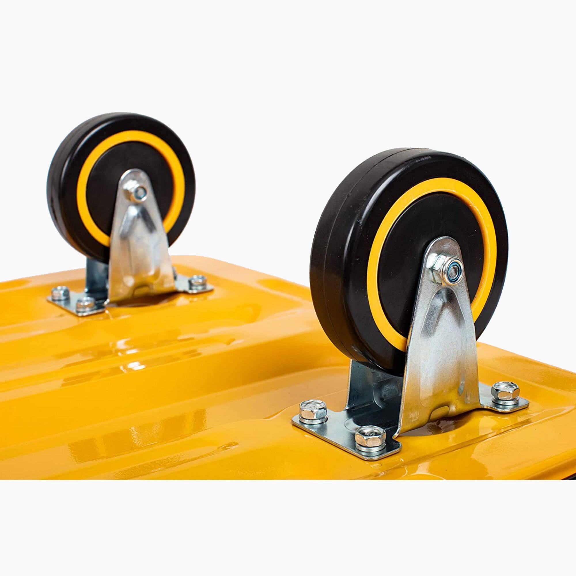 Alt View 3. LOVMOR - 660-Lb Capacity Foldable Platform Truck Hand Cart with Wheels - Yellow.