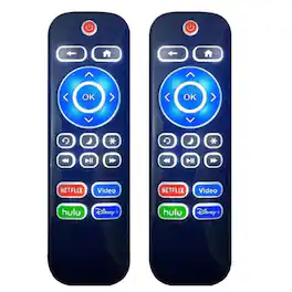 Home Collection - 2× Backlit Remote for Roku TV TCL Hisense Philips Onn Element Sharp Westinghouse – Universal Control