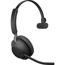Jabra - Evolve2 65 Headset - Mono - USB Type C - Wireless - Bluetooth - Over-the-head - Monaural - Supra-aural - Black - Blue