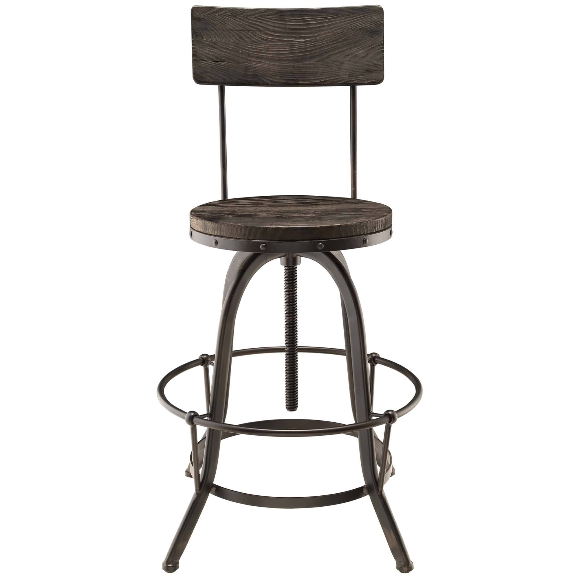 Alt View 2. Modway - Procure Wood Bar Stool by Modway - Black.