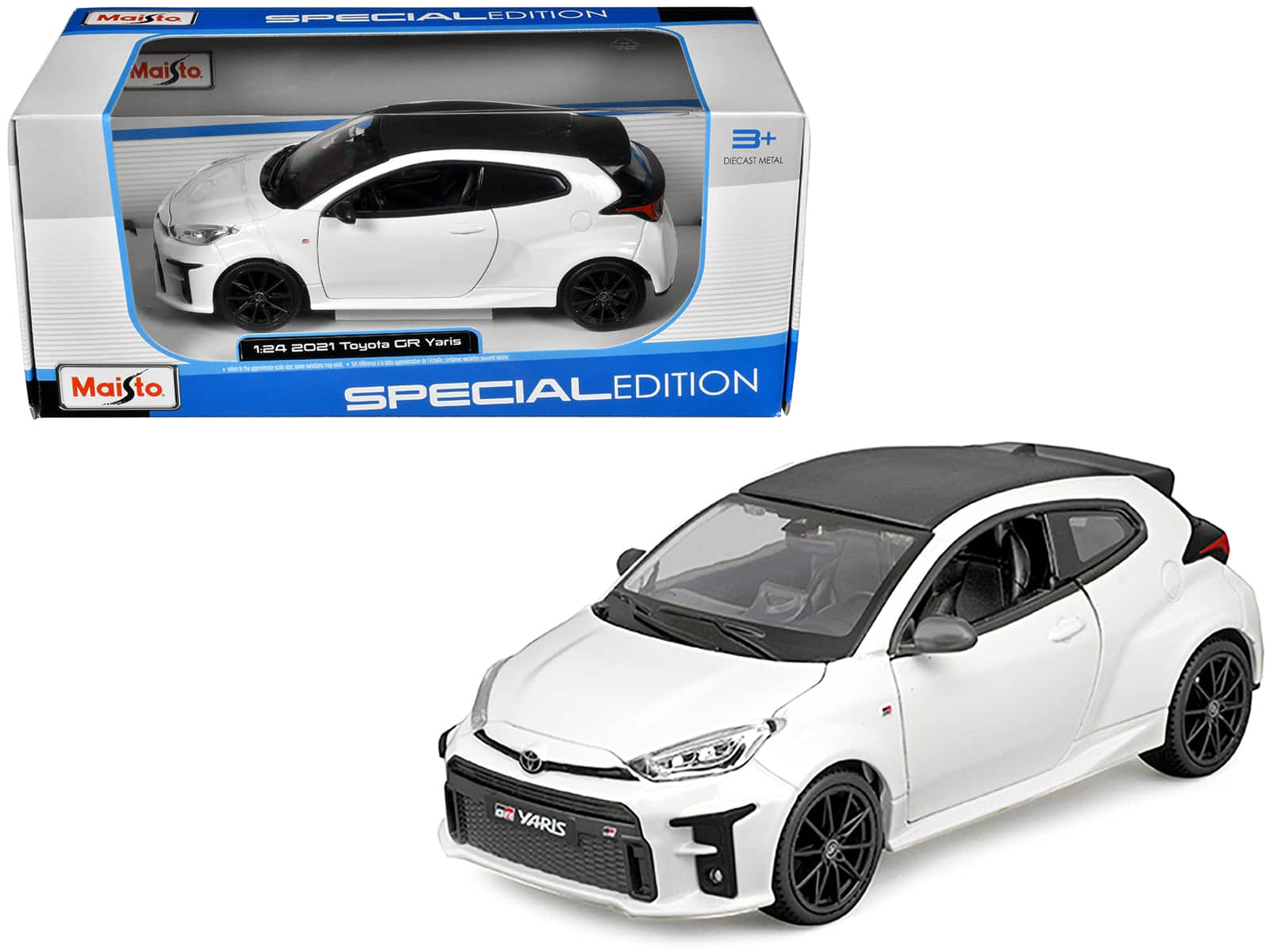 "2021 Toyota GR Yaris White with Carbon Top ""Special Edition"" Series 1/24 Diecast Model Car by Maisto" price history on PriceWatchPro