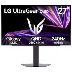 LG UltraGear™ OLED
27"
Glossy OLED
QHD 2560 x 1440
240Hz 0.03ms
