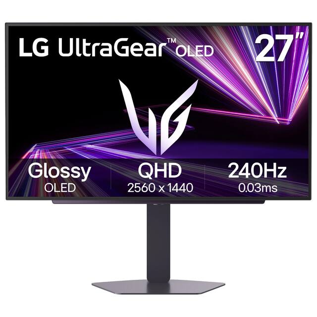 LG - UltraGear 27" QHD Glossy OLED 240Hz Gaming Monitor 0.03ms NVIDIA G-SYNC AMD FreeSync Premium Pro DisplayHDR TrueBlack400 - Black