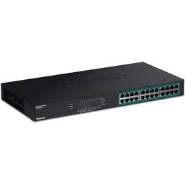 Trendnet - 24-Port Gigabit PoE+ Switch, 24 x Gigabit PoE+ Ports, 370W Power Budget, 48Gbps Switch Capacity, RackMount Kit - Unknown