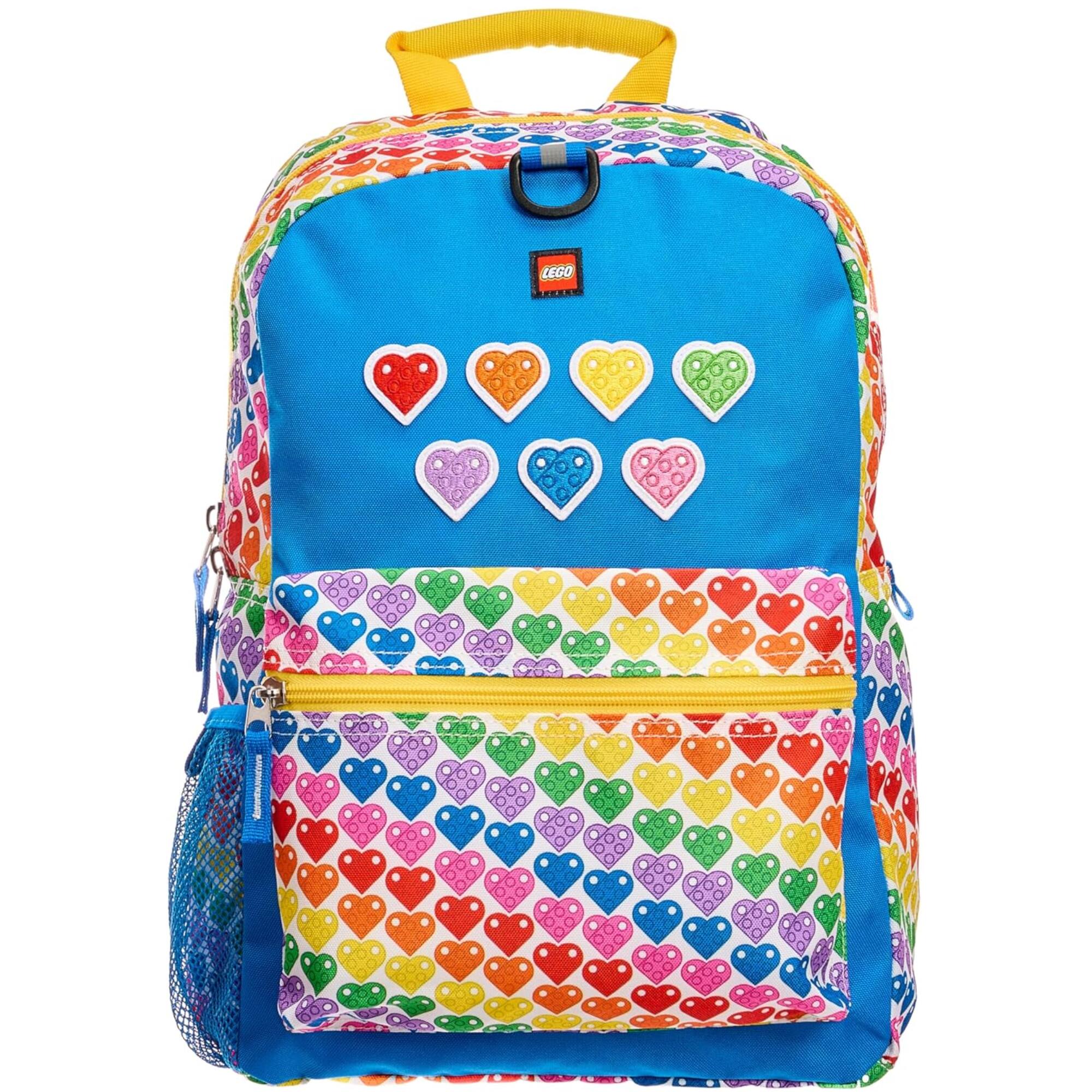 Alt View 1. LEGO - LEGO Rainbow Hearts Kids School Backpack, for Travel, On-the-Go, Back to School, with Adjustable Padded Straps - Multicolored.
