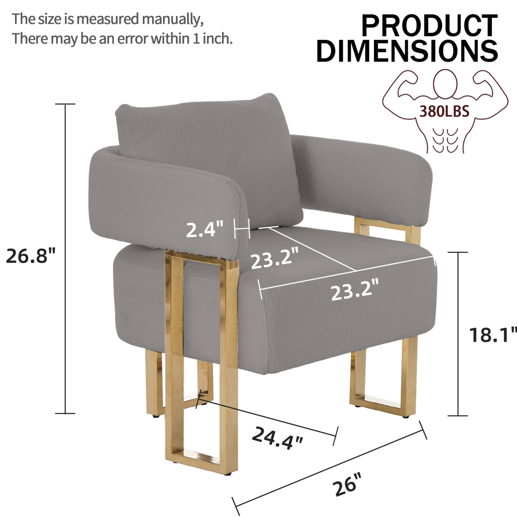 The size is measured manually, there may be an error within 1 inch.

PRODUCT DIMENSIONS

380LBS

26.8" 2.4" 23.2" 23.2" 18.1" 24.4" 26"