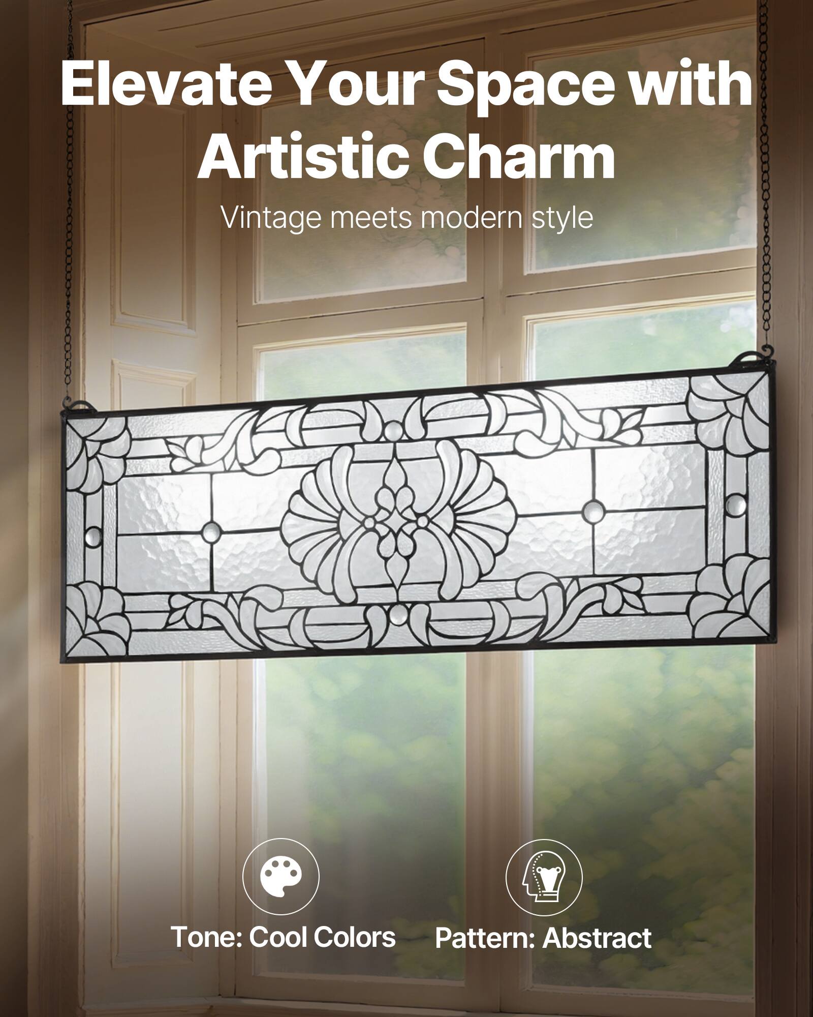 Elevate Your Space with Artistic Charm  
Vintage meets modern style  

Tone: Cool Colors  
Pattern: Abstract