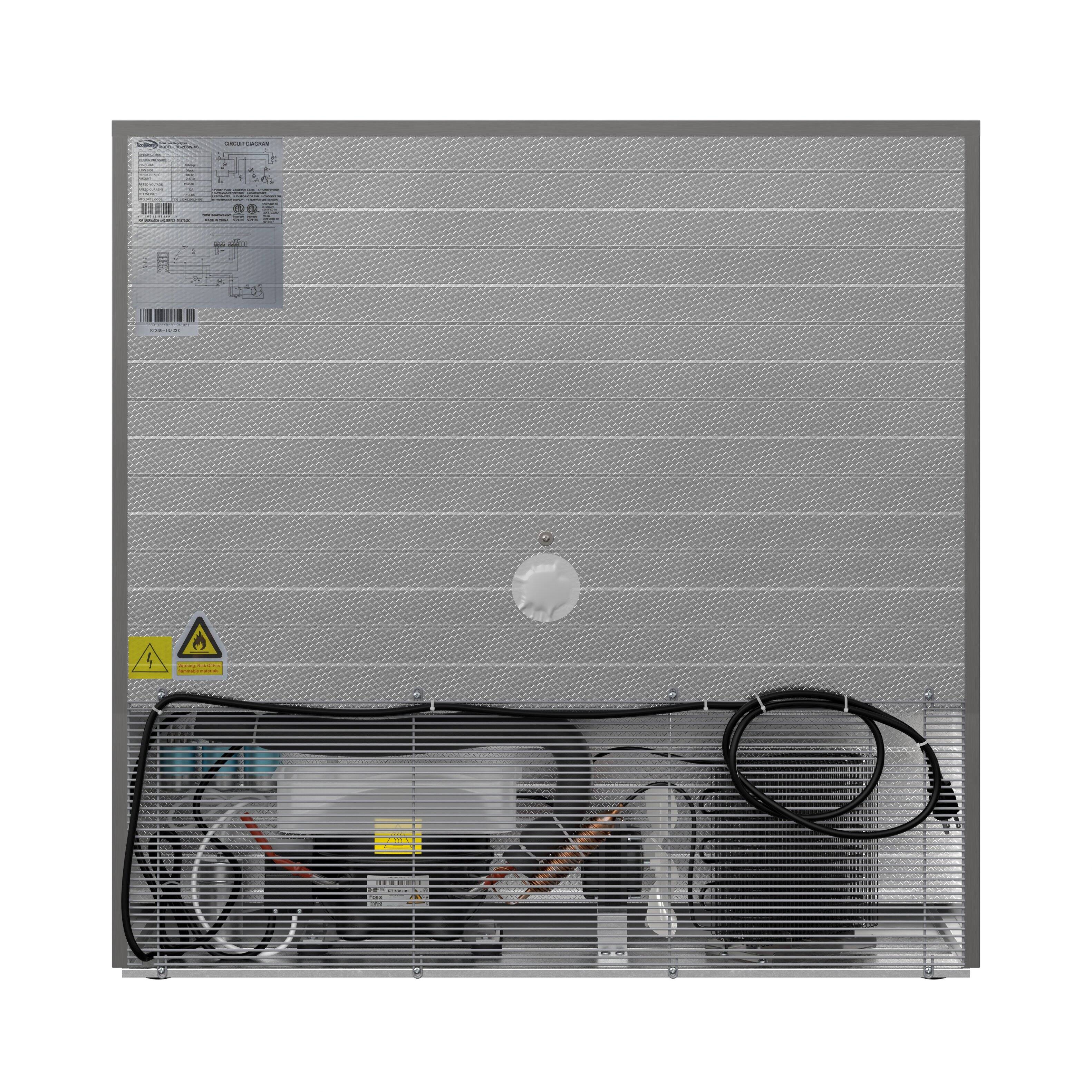 Alt View 5. Koolmore - 35 in. Two-Door Back Bar Refrigerator - 7.4 Cu Ft. BC-2DSW-SS - Stainless-Steel.