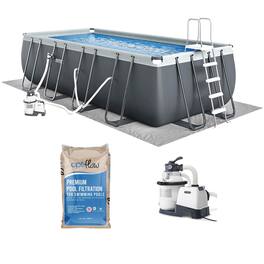 Intex - Ultra XTR 18' x 9' x 52" Above Ground Pool & OptiFlow Premium Filter Sand