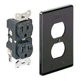 AudioQuest - NRG Edison Duplex Wall Outlet 15 Amps-Amp - Black