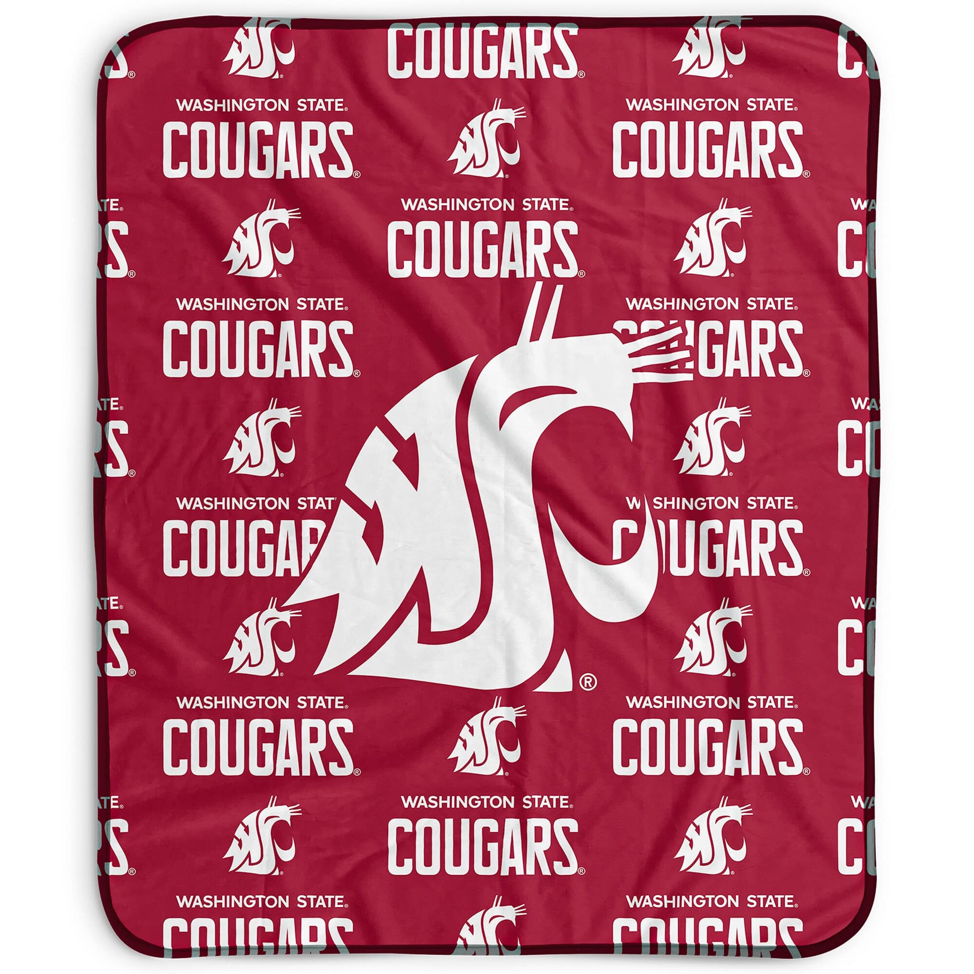 Pegasus - Washington State Cougars 50" x 60" Repeat Wordmark Fleece Blanket - Multicolor