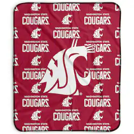 Pegasus - Washington State Cougars 50" x 60" Repeat Wordmark Fleece Blanket - Multicolor