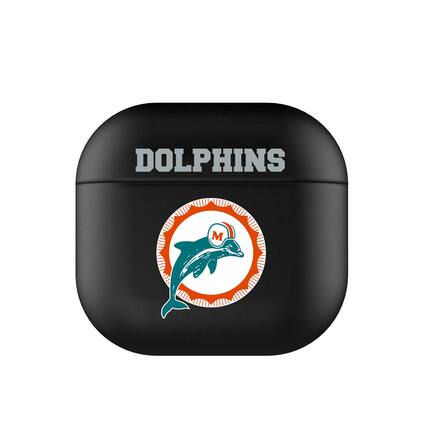 Front. Keyscaper - Miami Dolphins Miami Dolphins Insignia AirPods 4th Generation Case Cover - No Size - Black.