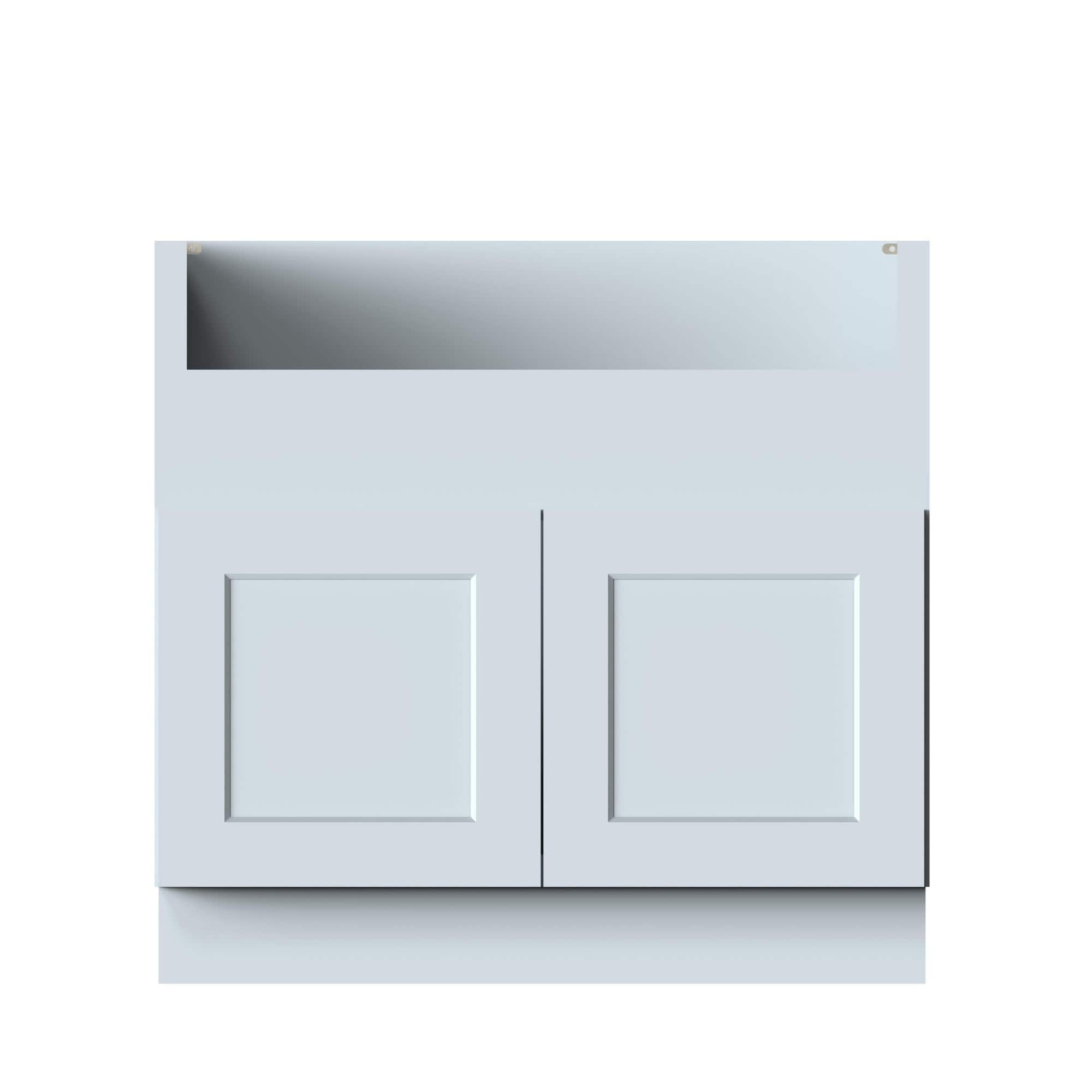 Boyel Living - 36in.W x24in.D x34.5in.H DOVE GREY FARMHOUSE SINK CABINET Fully assembled Cabinet With Two HDF Doors - Gray