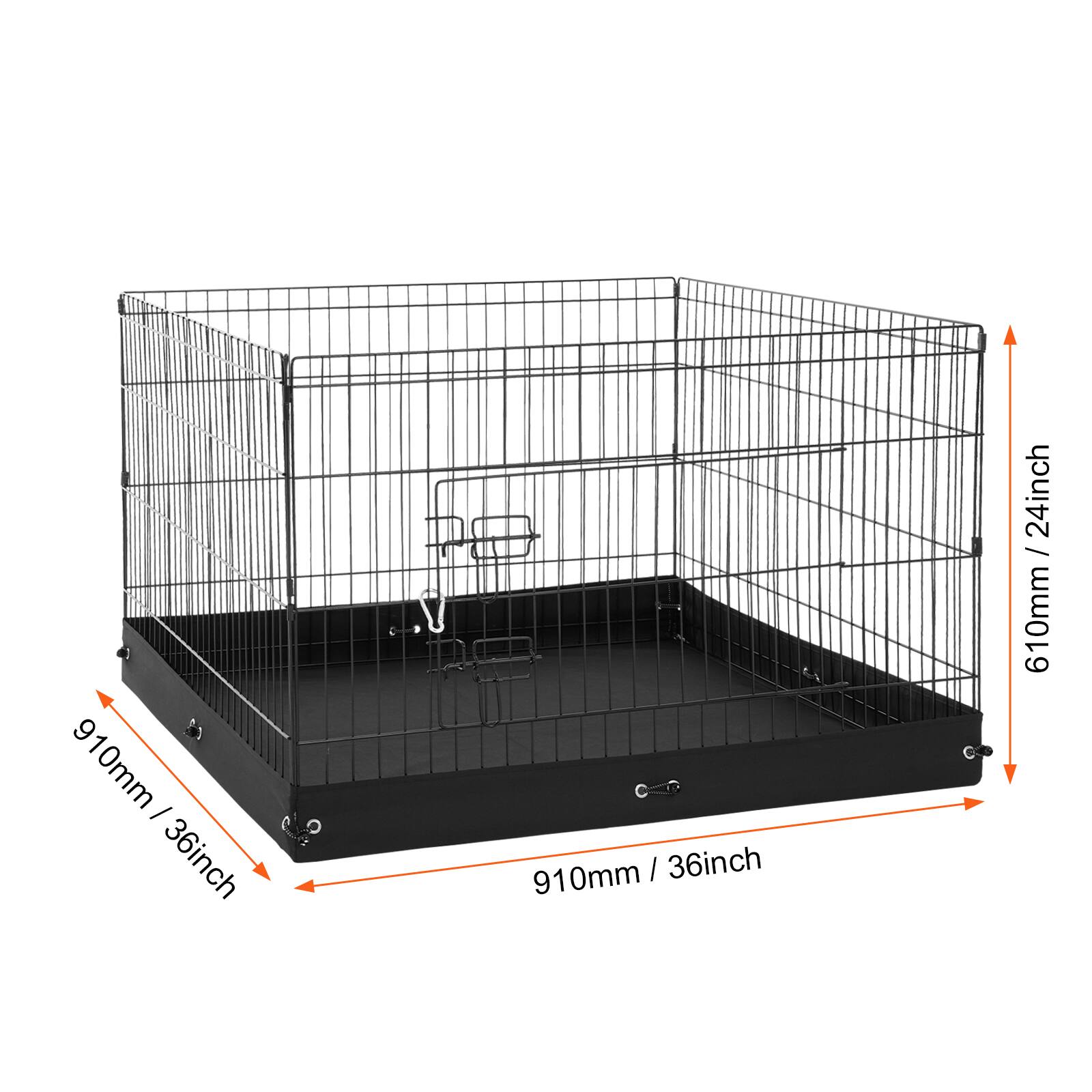 The dimensions of the cage are:

- Length: 910mm / 36 inches
- Width: 610mm / 24 inches
- Height: 610mm / 24 inches
