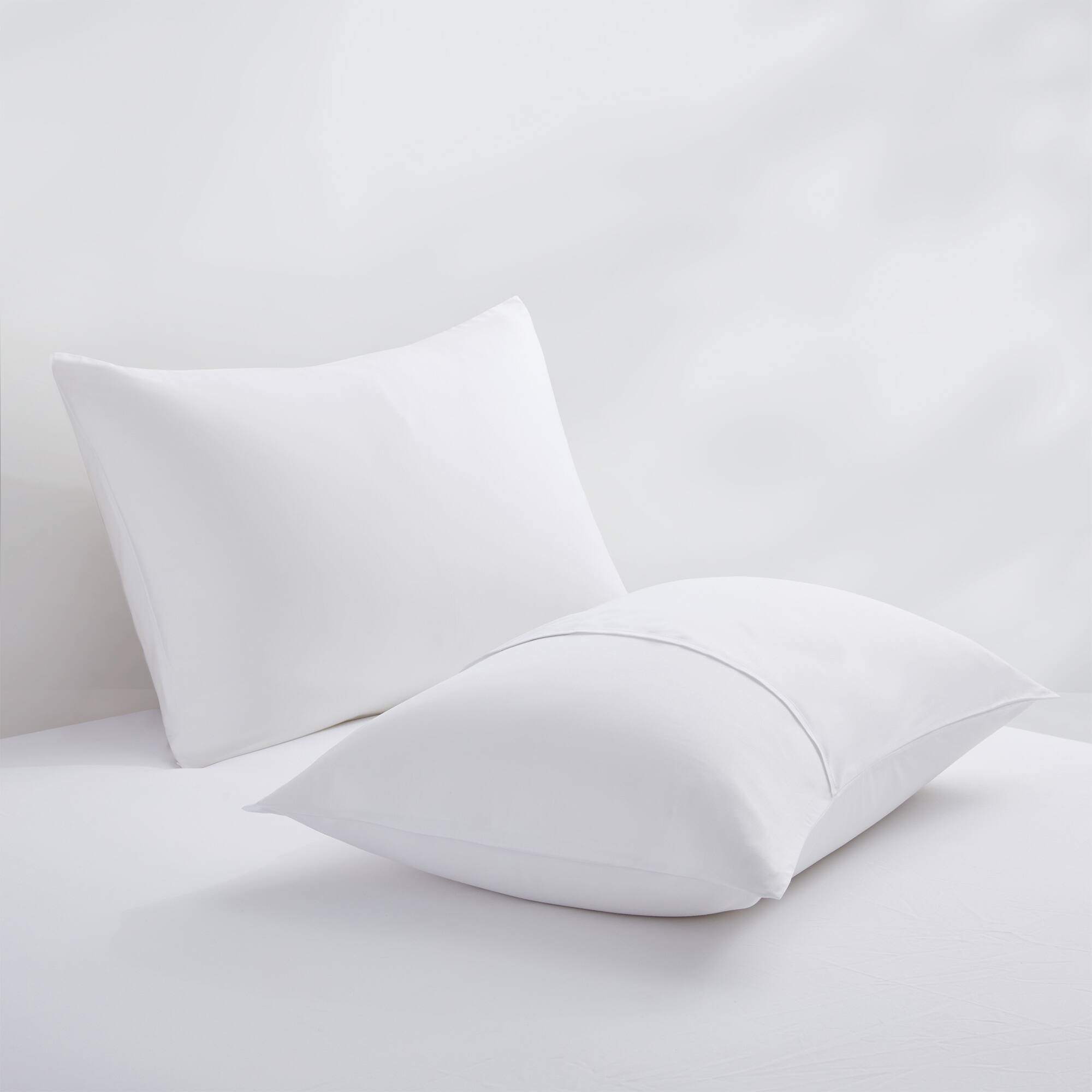 Left. Puredown - Puredown Luxury 100% Viscose from Bamboo Duvet Cover Set, Breathable & Moisture-Wicking for Hot Sleepers, Full/Queen - White.