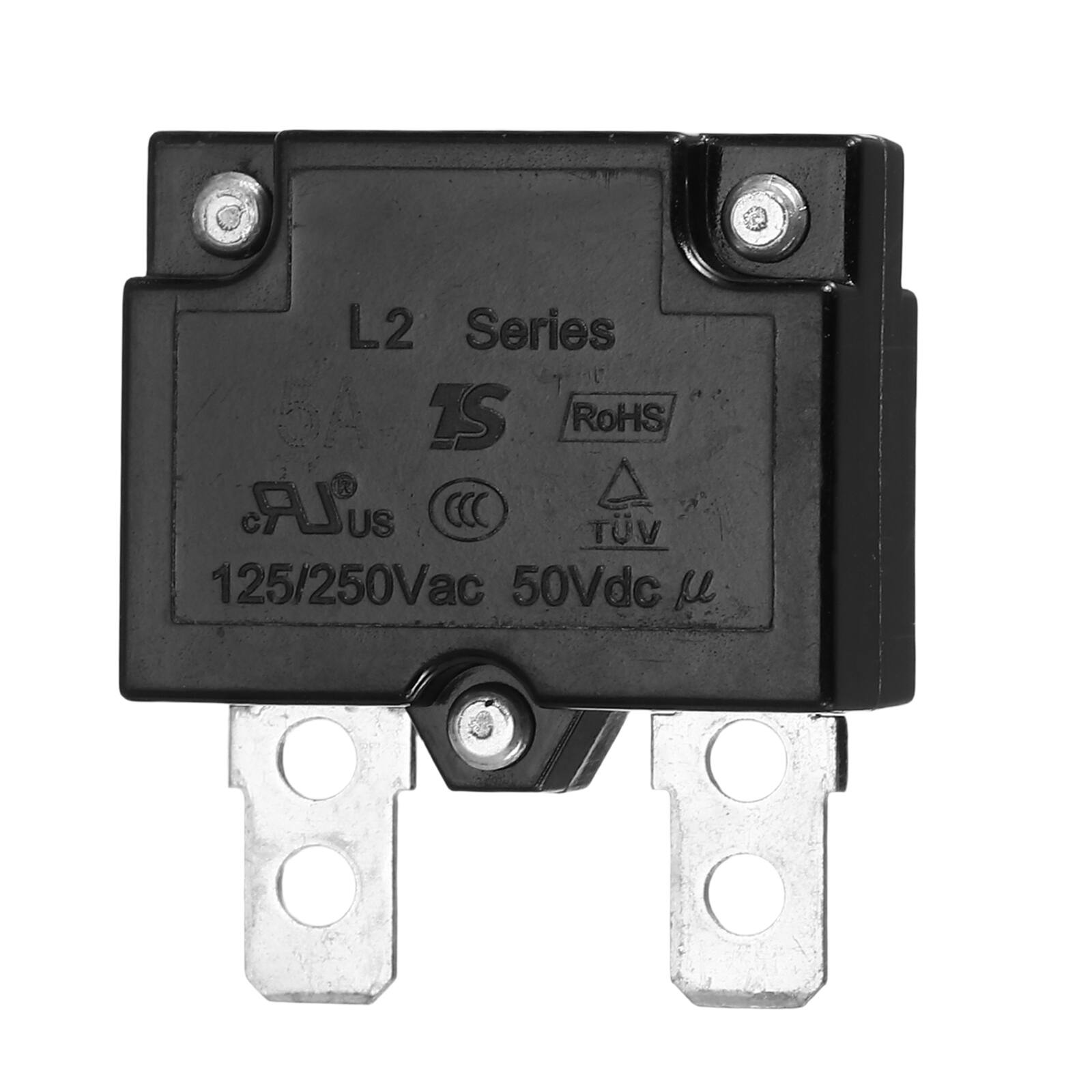 Unique Bargains - 5A Push Button Circuit Breaker, 125/250V AC,50V DC, Automatic Reset Thermal Overload Protector for Industrial - Black price history on PriceWatchPro