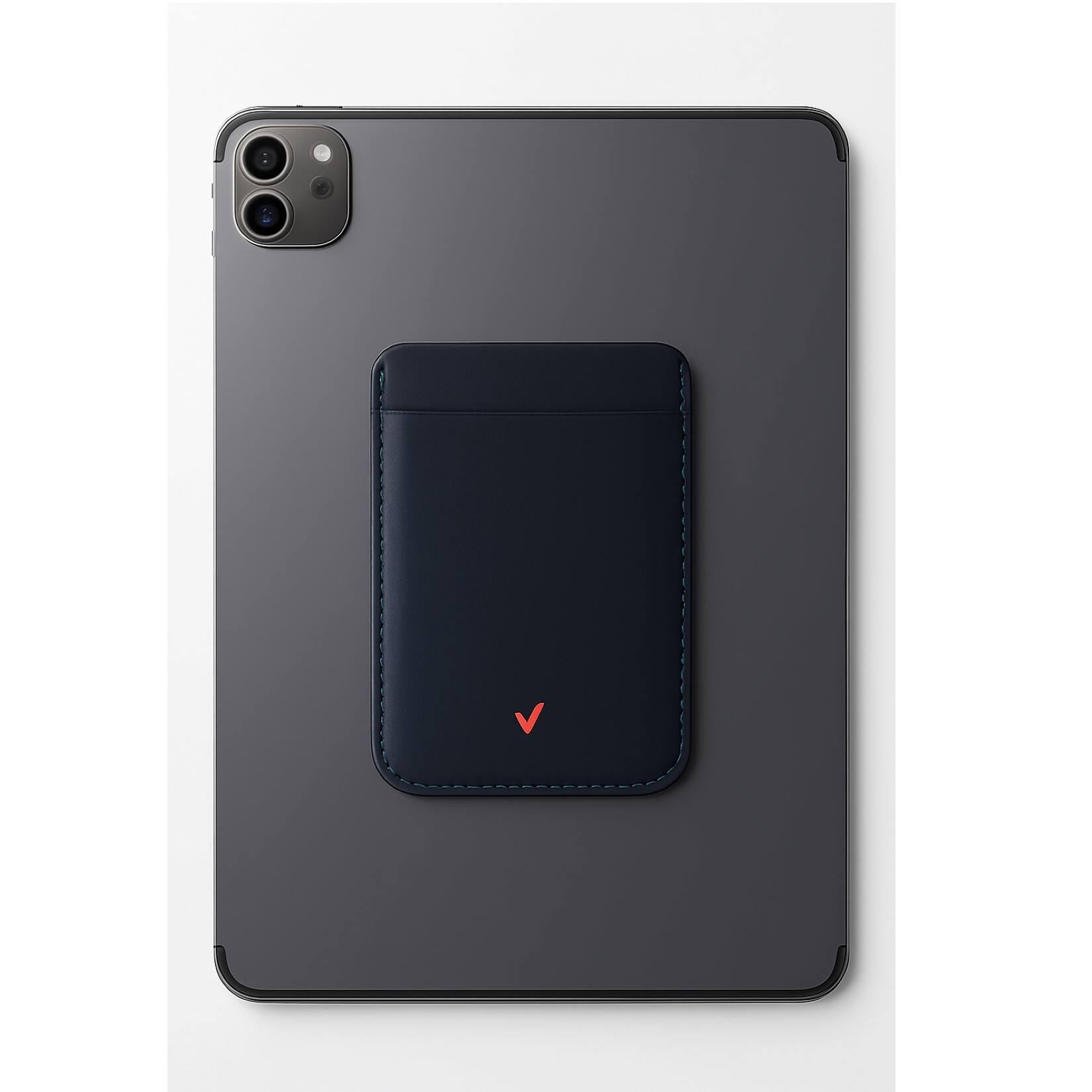 Alt View 2. Verizon - Palm Smartphone Wallet for Credit Cards, Cash, ID, & Driver License, Stretchy Nylon, Strong Adhesive - Black - Black.
