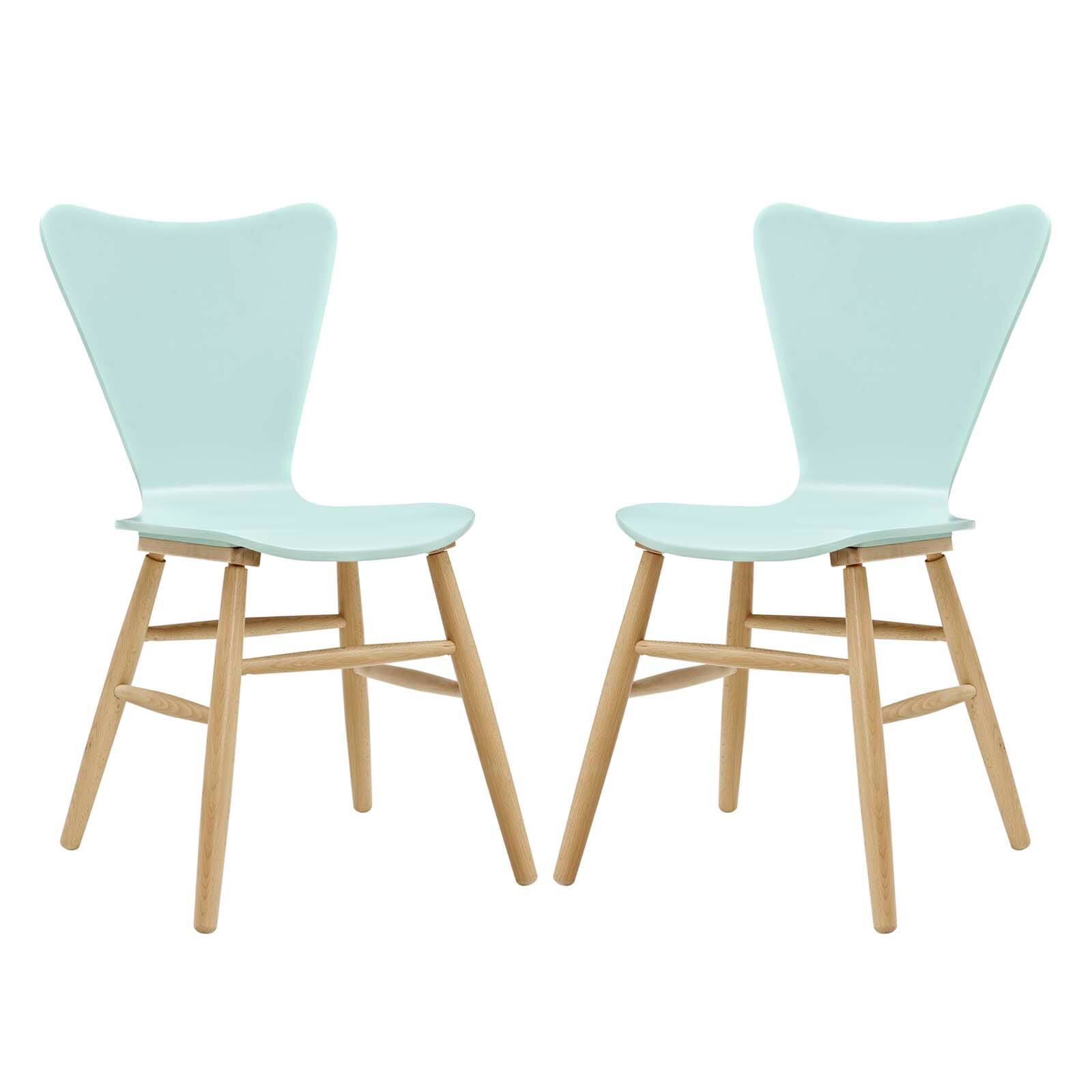 Angle. Modway - Cascade Dining Chair Set of 2 by Modway - Light Blue.