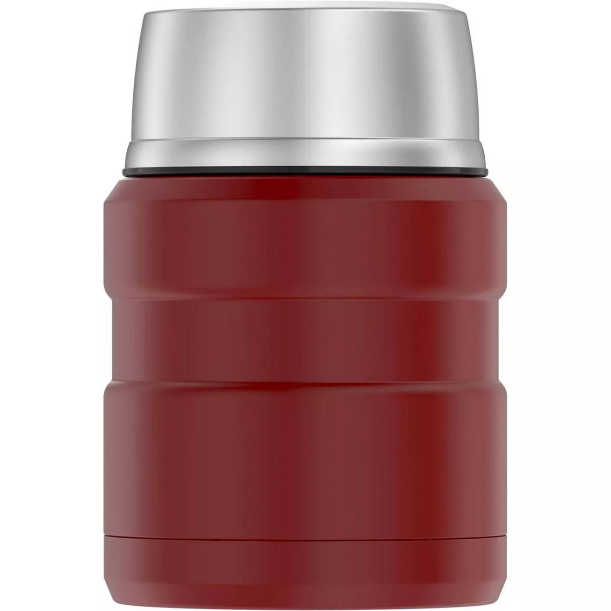 Alt View 3. Thermos - Thermos 16 oz. Stainless King Vacuum Insulated Food Jar - Matte Cranberry - Red.