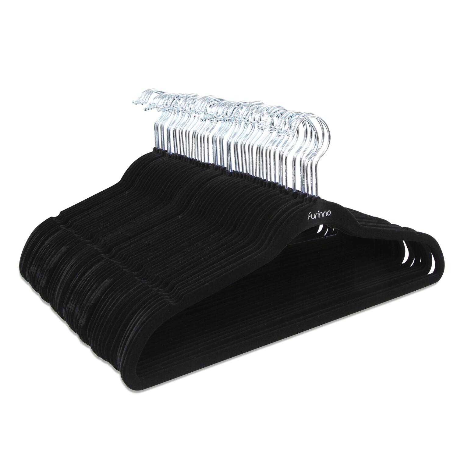 Alt View 3. Furinno - Velvet Suit Hanger, Pack of 50 - Black.
