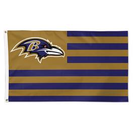 WinCraft - Baltimore Ravens 3' x 5' Americana Stars & Stripes Deluxe Flag - Multicolor