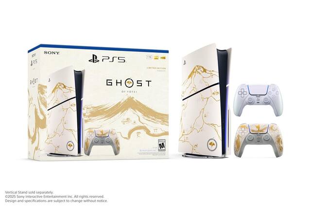 SONY BONT 1215 OS TB 4K O HDR PS5 LIMITED EDITION Ghost of Yotei. Vertical Stand sold separately. 2025 Sony Interactive Entertainment Inc. All rights reserved. Design and specifications are subject to change without notice.