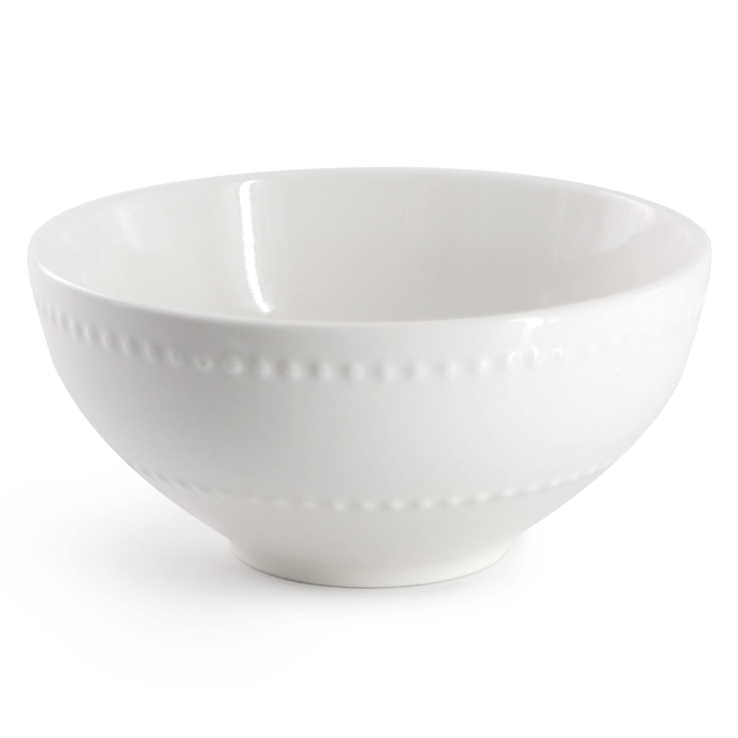Back. Elama - Elama Olevia 16 Piece Stoneware Dinnerware Set in White - White.