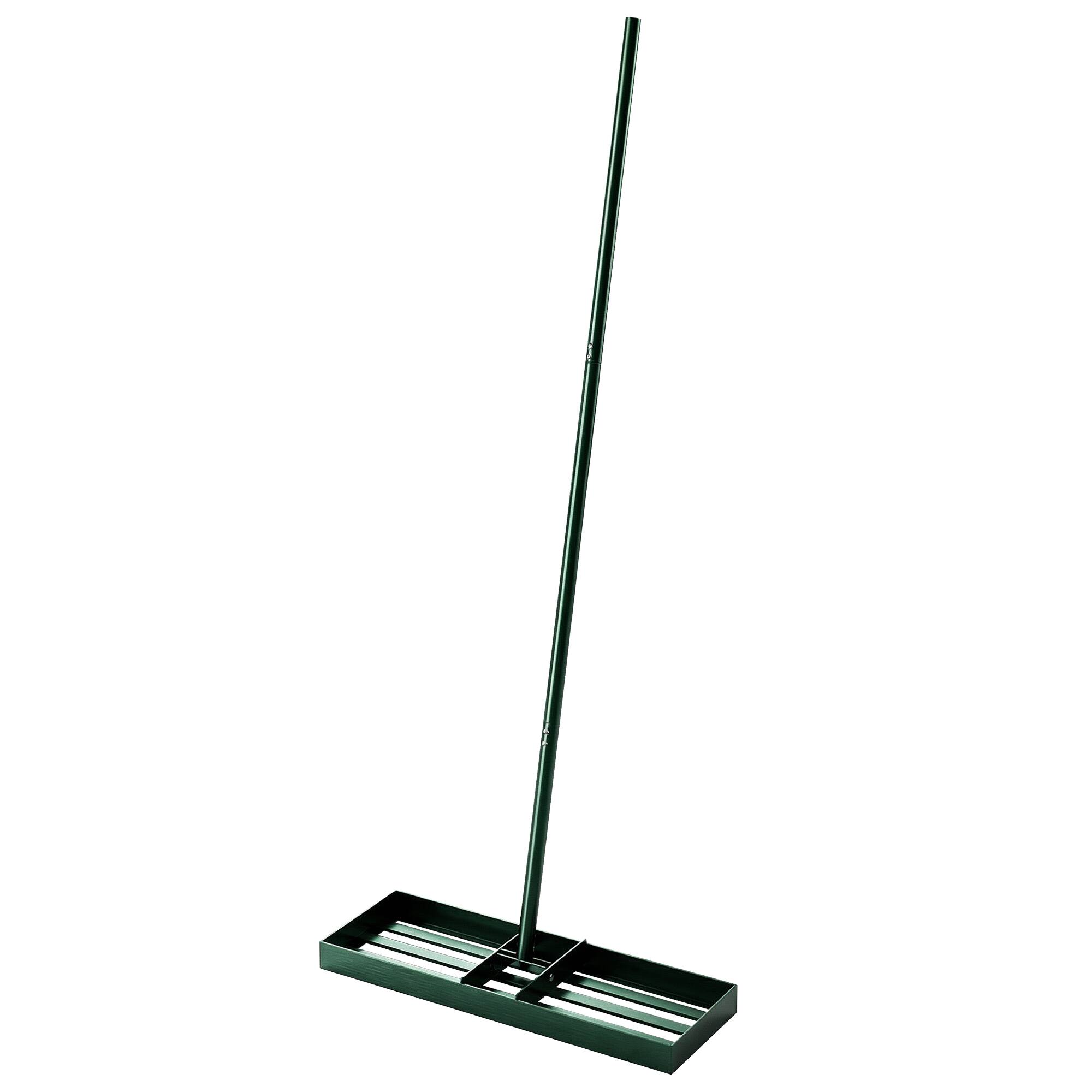 Outsunny - Leveling Rake, 30" x 10" Heavy Duty Yard Leveling Rake with 66.5" Handle for Backyard - Green