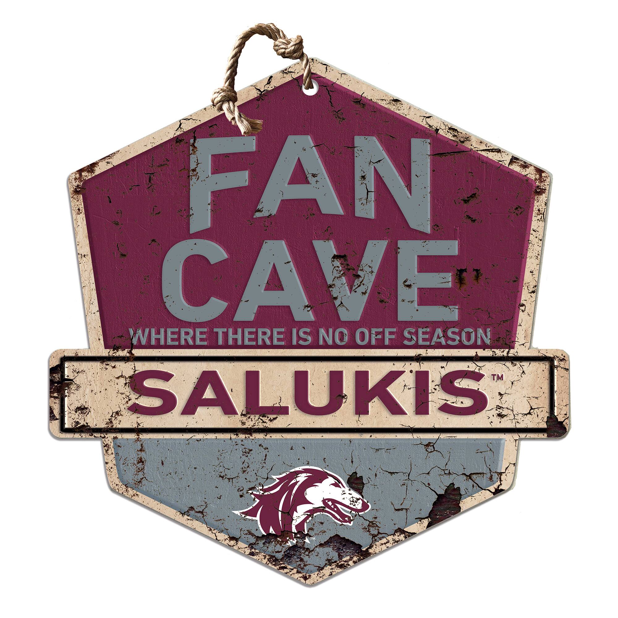 Southern Illinois Salukis 20'' x 20'' Fan Cave Badge Sign