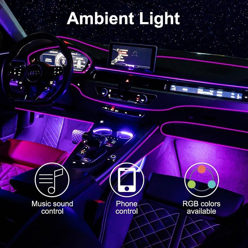 Ambient Light

- Music sound control
- Phone control
- RGB colors available