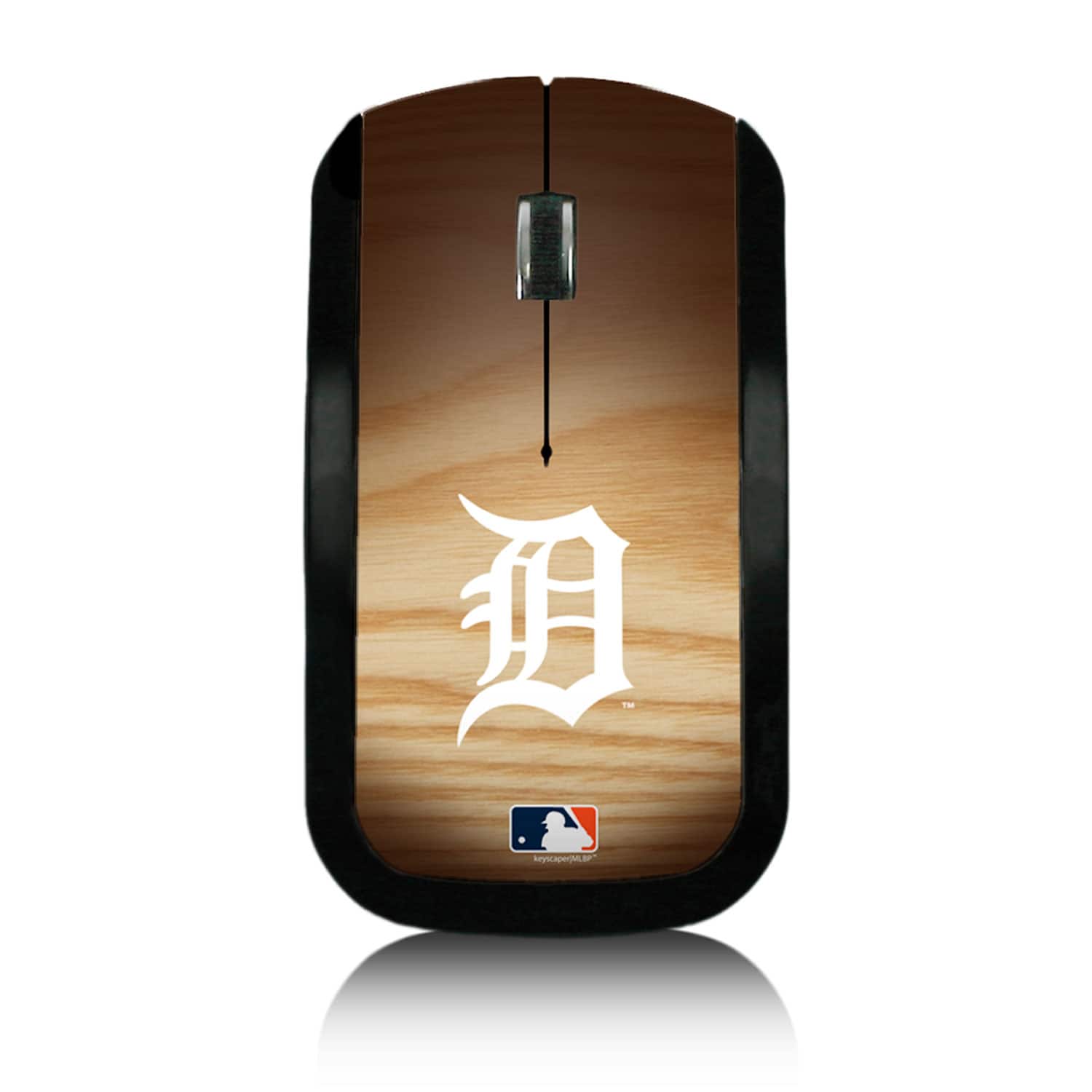 Keyscaper - Detroit Tigers Wood Print Wireless USB Mouse - Wireless - Multicolor