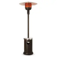 Fire Sense - Aspect Living Patio Heater with LED Table - Mocha - Front_Zoom