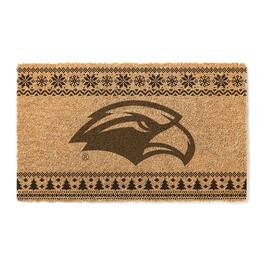 Jardine - Southern Miss Golden Eagles 18" x 30" Holiday Coir Doormat - Brown