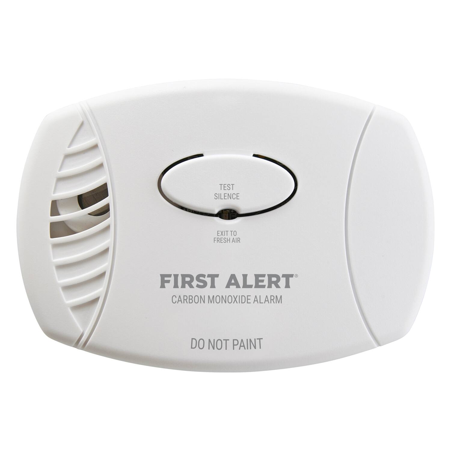TEST SILENCE  
EXIT TO FRESH AIR  
FIRST ALERT CARBON MONOXIDE ALARM  
DO NOT PAINT