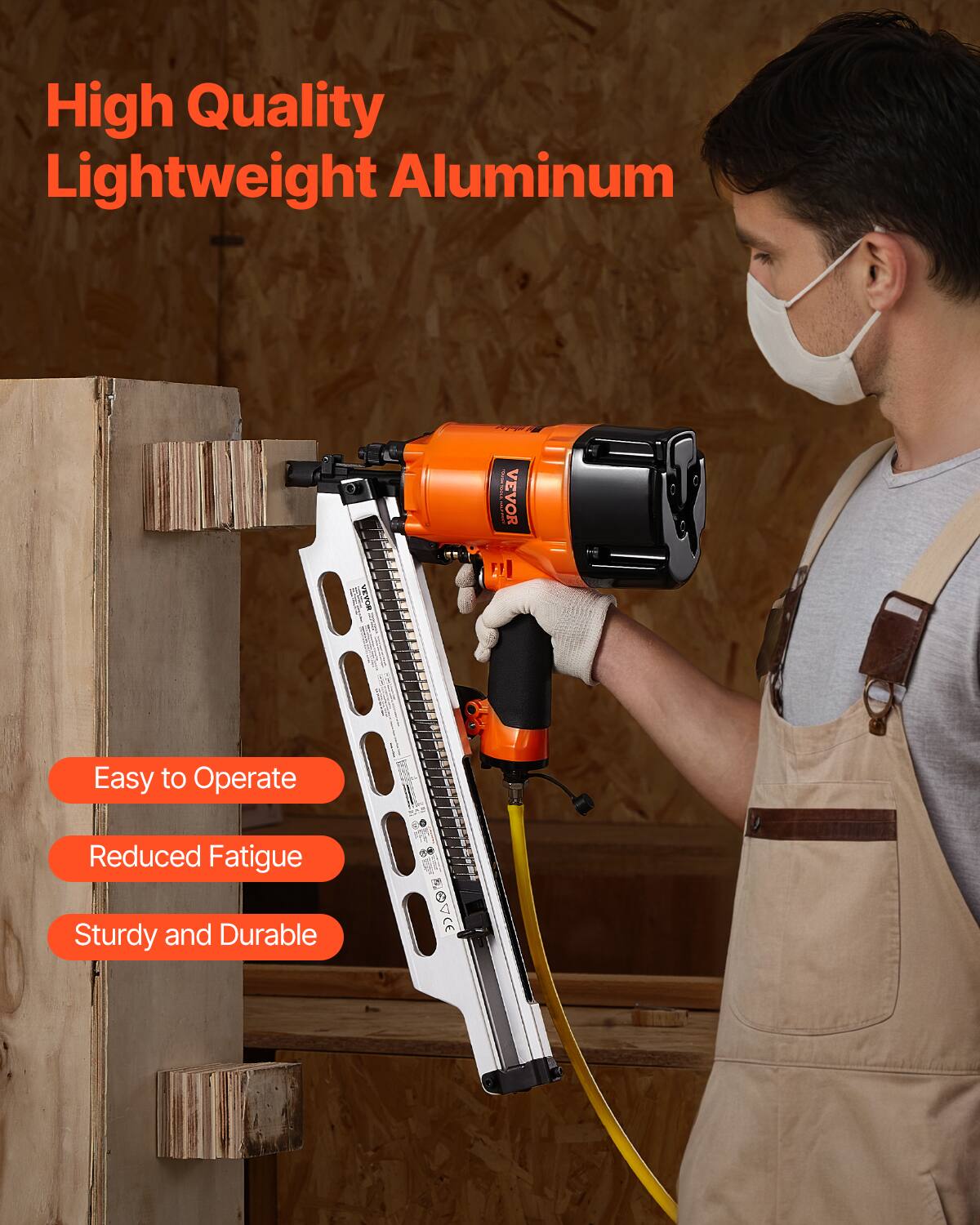High Quality Lightweight Aluminum  
VEVOR  
Easy to Operate  
Reduced Fatigue  
Sturdy and Durable