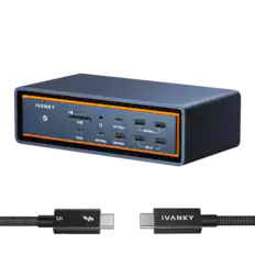 iVANKY
- USB 5Gbps
- USB 10Gbps
- USB 10Gbps
- USB 2.0
- PD OUT
- USB 10Gbps
- USB 10Gbps
- USB 5Gbps
- SD
- TF