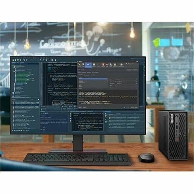 Alt View 3. Lenovo - Lenovo ThinkStation P3 Ultra Gen 2 30J50059US Workstation - 1 x Intel Core Ultra 9 285 - 64 GB - 1 TB SSD - Small Form - Black.