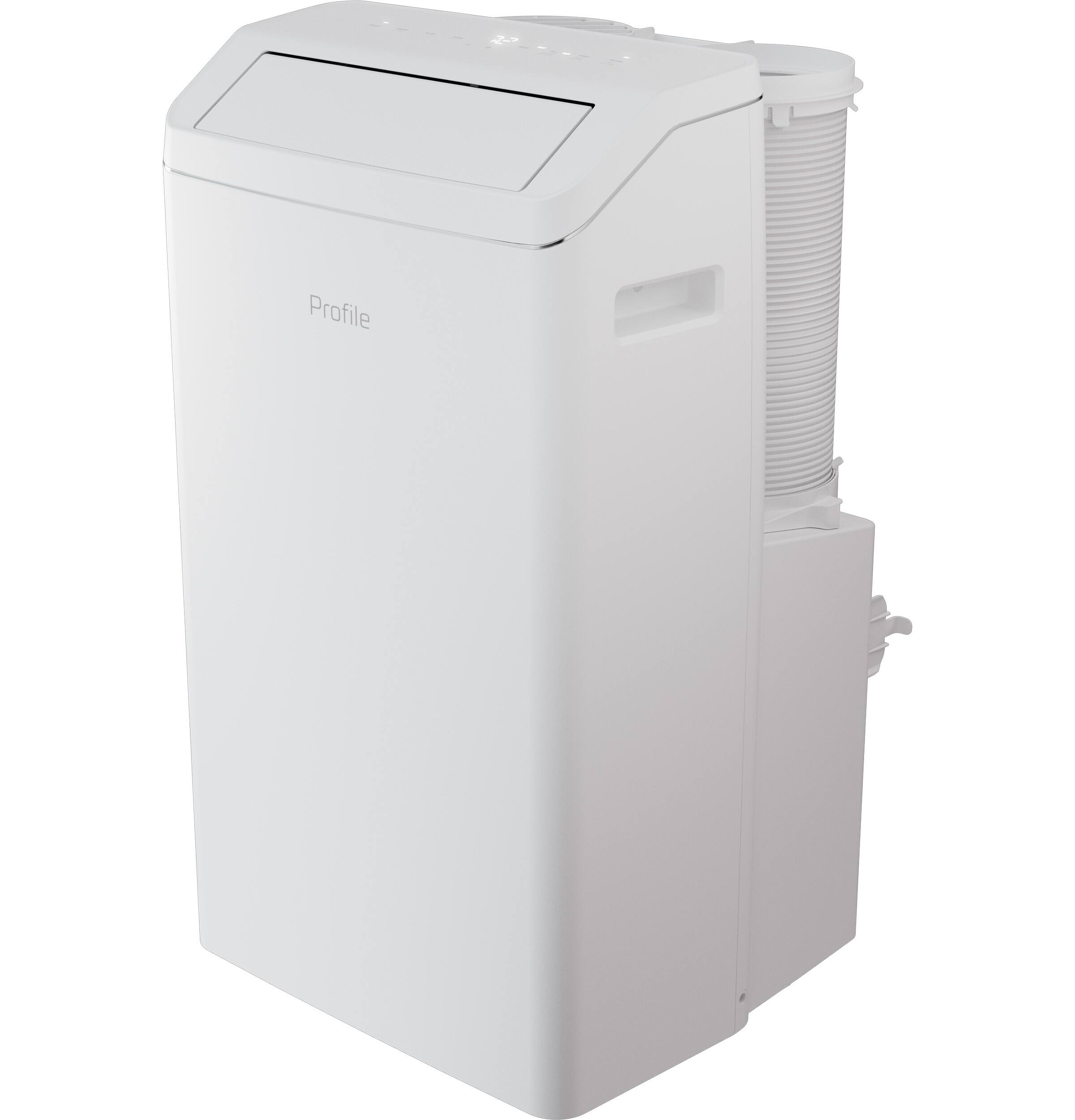 Left. GE Profile - 550 Sq. Ft. 12,000 BTU Smart Portable Air Conditioner 12,000 BTU Heater with Inverter Technology for Energy Savings - White.