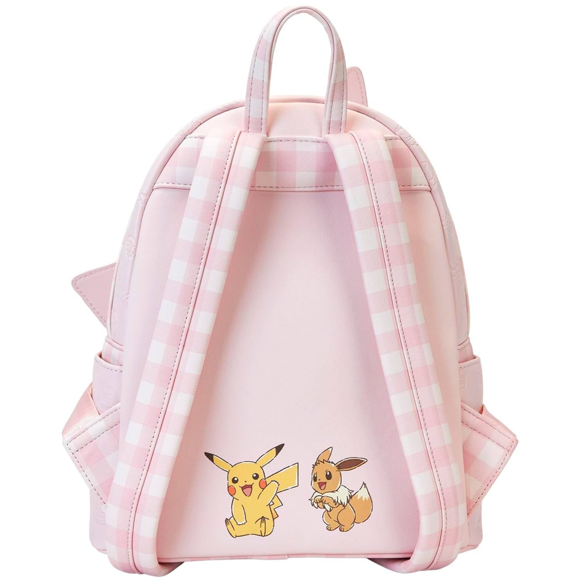 Alt View 2. LoungeFly - Loungefly Pink Pokemon 3D Pikachu & Eevee Mini Faux Leather Backpack - Multicolored.
