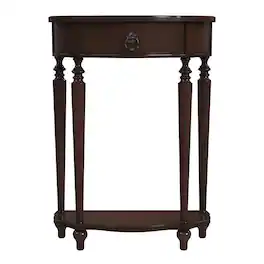 Butler Specialty - Ashby Demilune Console Table with Storage - Dark Brown