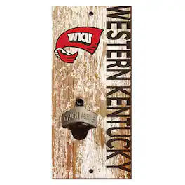 Fan Creations - Western Kentucky Hilltoppers Distressed Bottle Opener - Multicolor