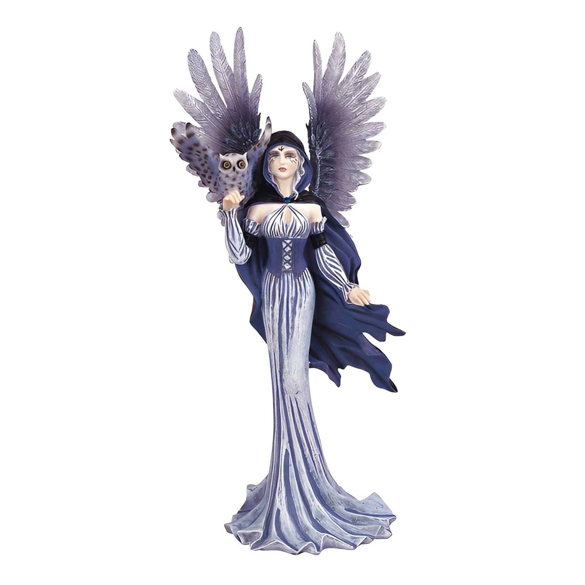 FC Design - 11.5"H Fairy with Owl Figurine Statue Office Desk Tabletop Home Decor Gift - Multi-Color