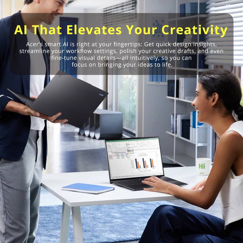 AI That Elevates Your Creativity

Acer's smart AI is right at your fingertips: Get quick design insights, streamline your workflow settings, polish your creative drafts, and even fine-tune visual details—all intuitively, so you can focus on bringing your ideas to life.
