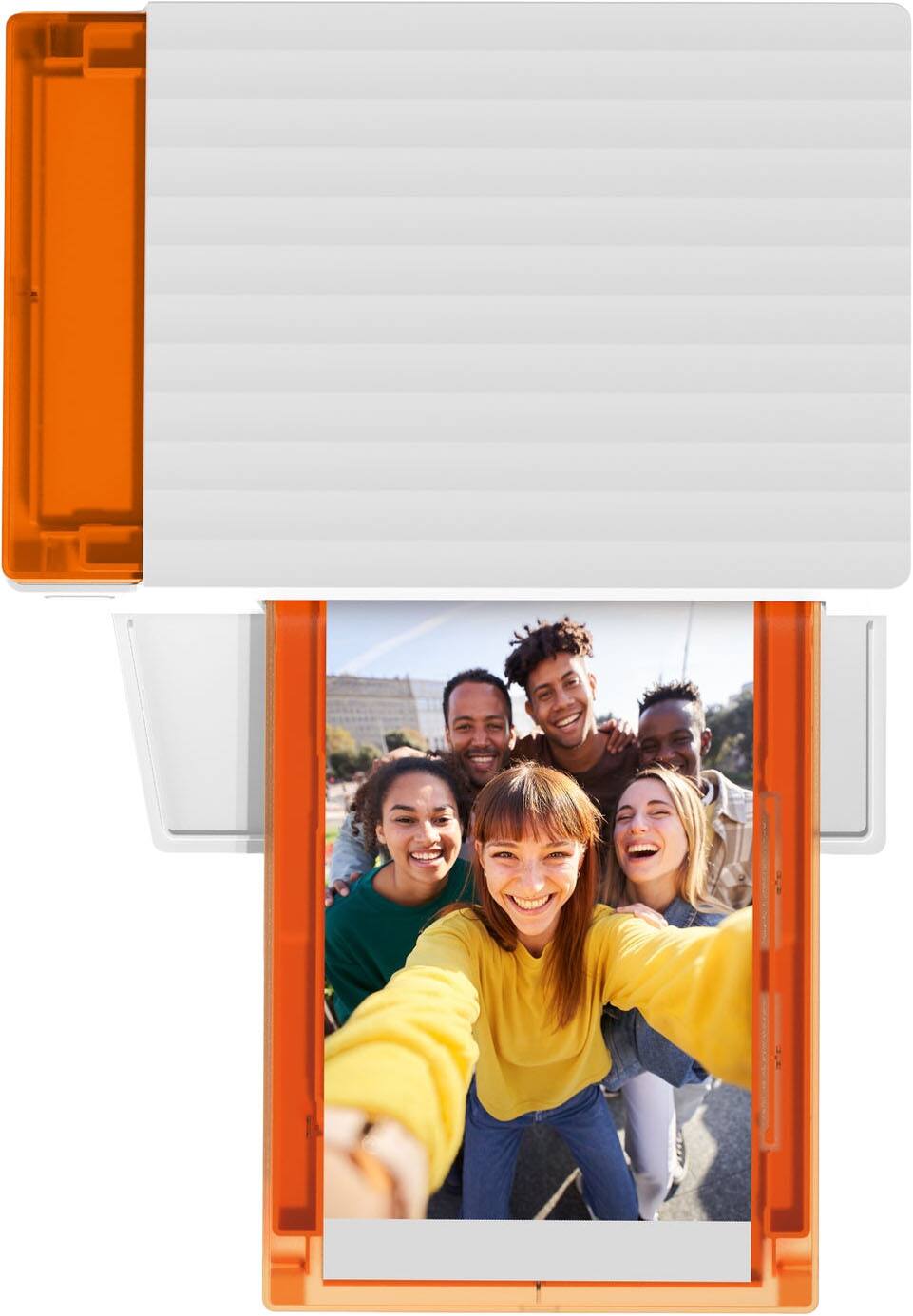 Left. Liene - Liene Amber M110 4x6 Inch Photo Printer with 10 sheets 4x6 paper & 10 sheets 3x3 paper & 1 ink cartridge, w/o Battery - White.