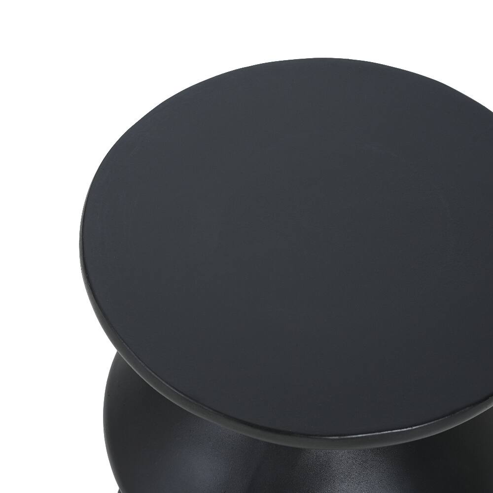 Alt View 6. Loheer - Loheer Concrete Side Table Outdoor Modern Black End Table - Black.