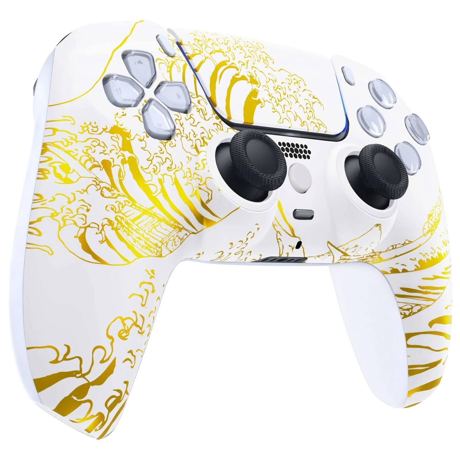 Angle. ProControllers - Custom Wireless Controller for PS5 - Gold Wave.