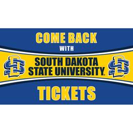 Evergreen Enterprises - South Dakota State Jackrabbits 28" x 16" Come Back With Tickets Door Mat - Multicolor